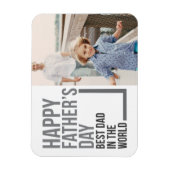 世最高の界の父の日のパパ |フォトマグネット マグネット (縦)