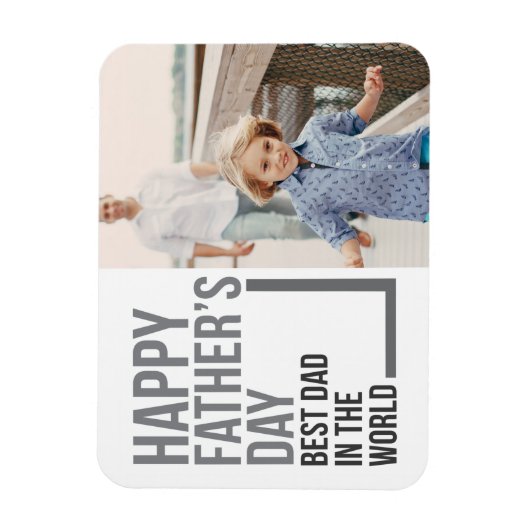 世最高の界の父の日のパパ |フォトマグネット マグネット (縦)