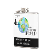 世最高の界の父の日のパパ フラスク (左)