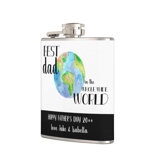 世最高の界の父の日のパパ フラスク (左)