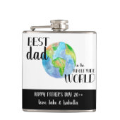 世最高の界の父の日のパパ フラスク (正面)