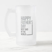 世最高の界の父の日のパパ フロストグラスビールジョッキ (左)