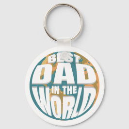 世最高の界の父の日の地球のクラシックパパ キーホルダー