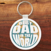 世最高の界の父の日の地球のクラシックパパ キーホルダー (裏面)