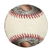 世最高の界の父パーソナライズされたの日 野球ボール (裏面)