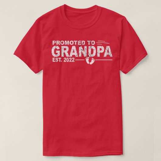 世最高の界の祖父が祖父に昇進した Tシャツ (デザイン正面)