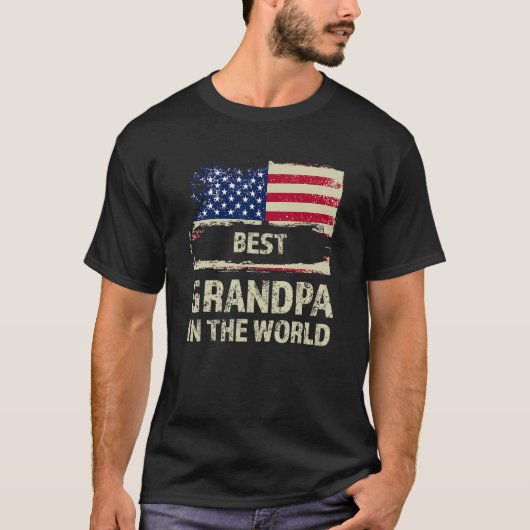 世最高の界の祖父母 Tシャツ (正面)