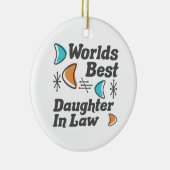 世最高の界の義理の娘レトロ セラミックオーナメント (右)