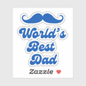 世最高の界パパレトロスタイリッシュブルー父祖デー シール (シート)