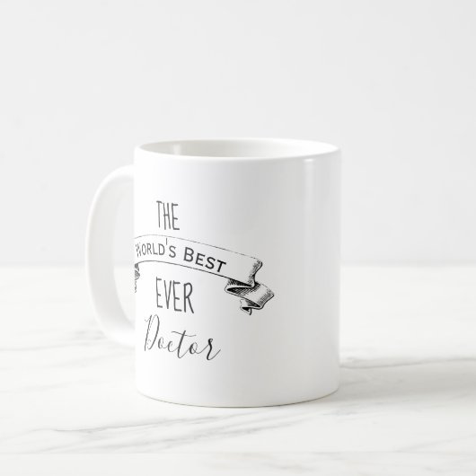 世最高の界パーソナライズされた医 コーヒーマグカップ (正面左)