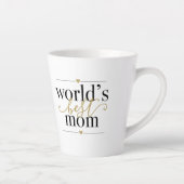 世最高の界ママモダンマブラックと金ゴールド カフェラテマグ (右)