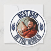 世最高の界初の父の日のパパ シーズンカード (正面)