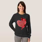 世最高の界母ハート母の日 Tシャツ (正面フル)