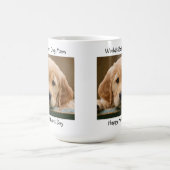 世最高の界犬ママ – 母の日 – ティール（緑がかった色）ペット写真 コーヒーマグカップ (中央)