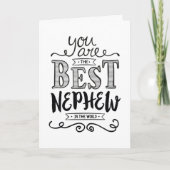 世最高の界誕生日の甥 カード (正面)