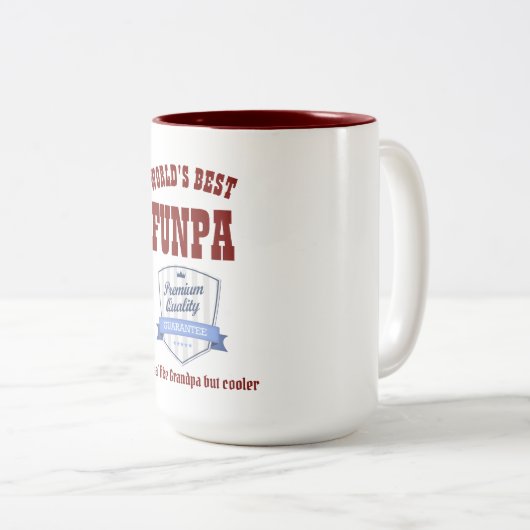 世最高の界FUNPA – グランドパと同じクールが – ギフト ツートーンマグカップ (正面右)