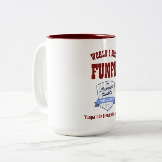 世最高の界FUNPA – グランドパと同じクールが – ギフト ツートーンマグカップ (正面左)