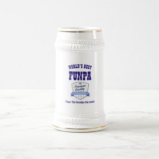 世最高の界FUNPA – グランドパと同じクールが – ギフト ビールジョッキ (中央)
