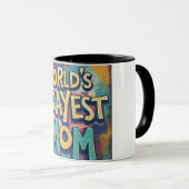 世界おもしろいで最も大きカラフルい母の日 マグカップ (正面右)