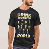 世界おもしろいのアルコール飲料旅行ギフトI Tシャツ (正面)