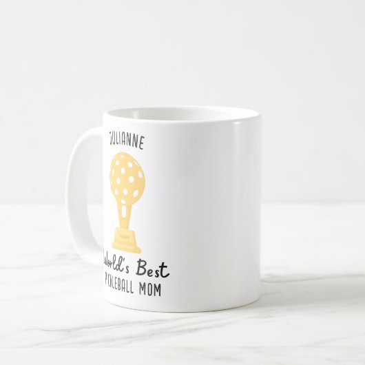 世界おもしろいのピクレ最高のボールのマママギフトカスタム コーヒーマグカップ (正面左)