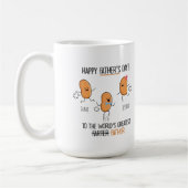  世界おもしろいのファタ最高のーは3人まで  コーヒーマグカップ (左)