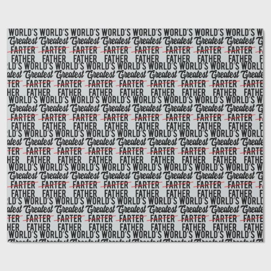 世界おもしろい一のファーター父 ラッピングペーパー (フラット)