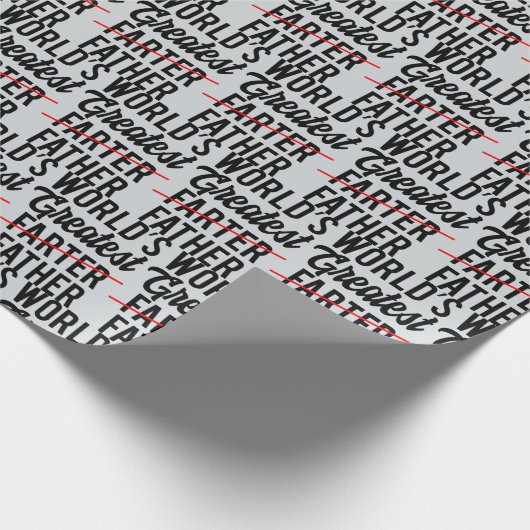 世界おもしろい一のファーター父 ラッピングペーパー (角)