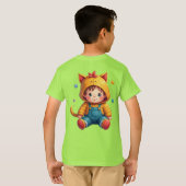 世界お洒落Tシャツ子供へ Tシャツ (裏面フル)