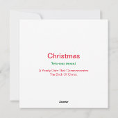 世界から来たクリスマスの天使 シーズンカード (裏面)