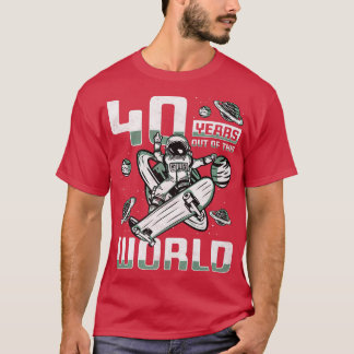 世界から40年、40歳のバースデースケーターA Tシャツ