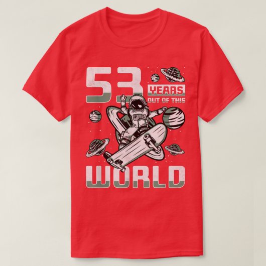 世界から53年、第53回誕生日スケーターA Tシャツ (デザイン正面)