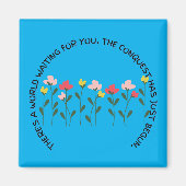 世界があなたを待っている感動的 マグネット (正面)