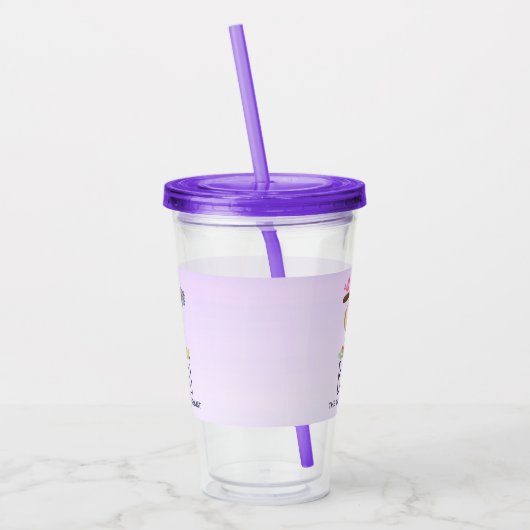 世界がことわざのスループを調整おもしろいする アクリルタンブラー (左)