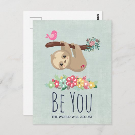 世界がことわざのスループを調整おもしろいする ポストカード (正面/裏面)