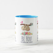 世界がことわざのスループを調整おもしろいする マグカップ (中央)