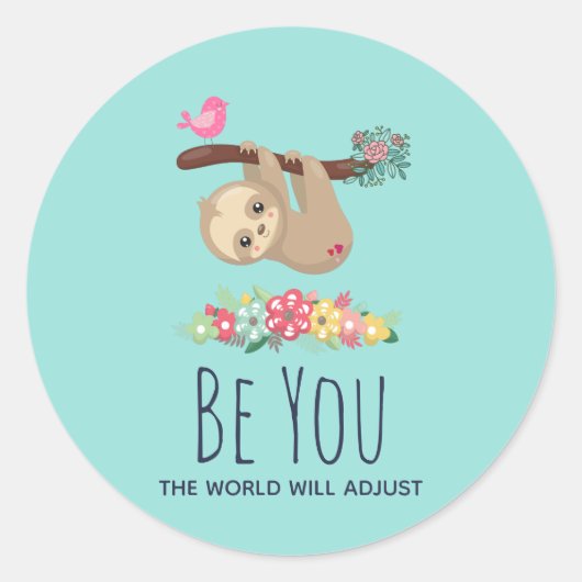 世界がことわざのスループを調整おもしろいする ラウンドシール (正面)