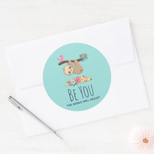 世界がことわざのスループを調整おもしろいする ラウンドシール (封筒)