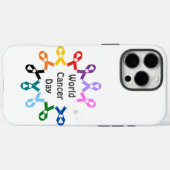 世界がん日の乳房肺結腸肝前立腺 Case-Mate iPhoneケース (裏面 (横))
