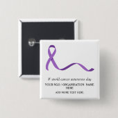 世界がん日認識度イベントプロモーション 缶バッジ (正面&裏面)