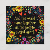 「世界が一緒に来す」インスピリビエーションカード スクエア名刺 (正面)