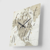 世界が出し、引用するのを見て下さい スクエア壁時計 (傾斜)