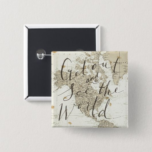 世界が出し、引用するのを見て下さい 缶バッジ (正面&裏面)