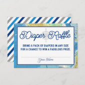 世界が待っている赤ちゃんシャワーおむつラッフルカード エンクロージャーカード (正面/裏面)