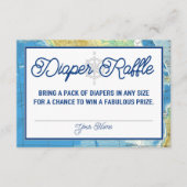 世界が待っている赤ちゃんシャワーおむつラッフルカード エンクロージャーカード (正面)