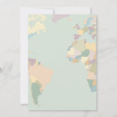 世界が待っている赤ちゃんシャワー招待状、女の子 招待状 (裏面)