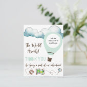 世界が待っている！ベビーシャワーEOSリップバームT サンキューカード (スタンド正面)