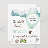 世界が待っている！ベビーシャワーEOSリップバームT サンキューカード (正面/裏面)
