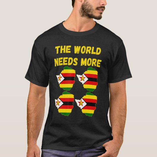 世界が必要としているジンバブエの人々とファンたち Tシャツ (正面)