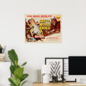 世界が怪獣ホラー映画のポスター広告を終えた日 ポスター (ホームオフィス)